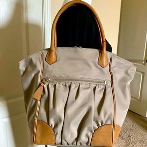 New! MZ Wallace Grey/Tan Mimi Sahara Bedford bag.